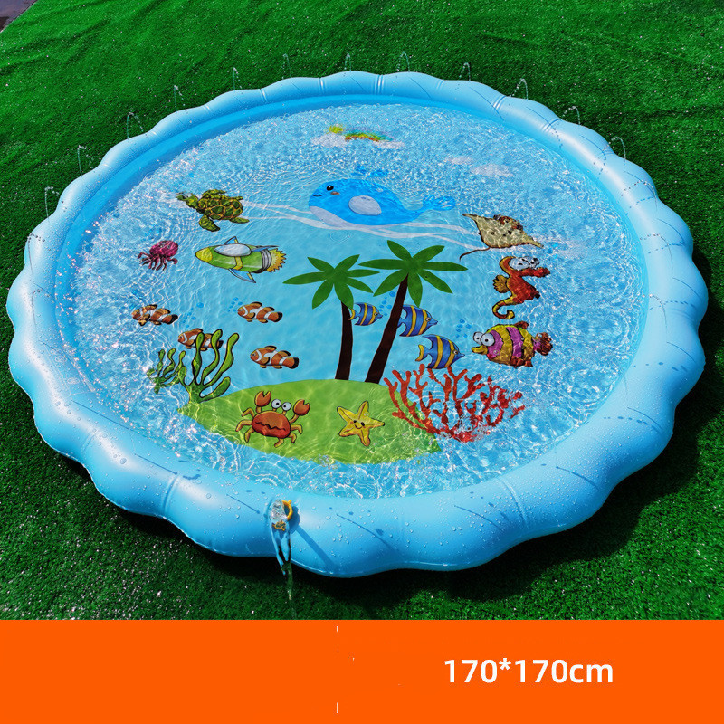 Ocean-Print Splash Sprinkler Pad, 170cm