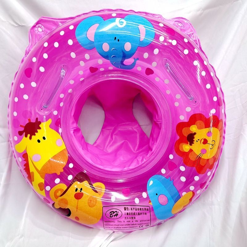 Pink Animal-Print Baby Swim Seat Ring — photo 3