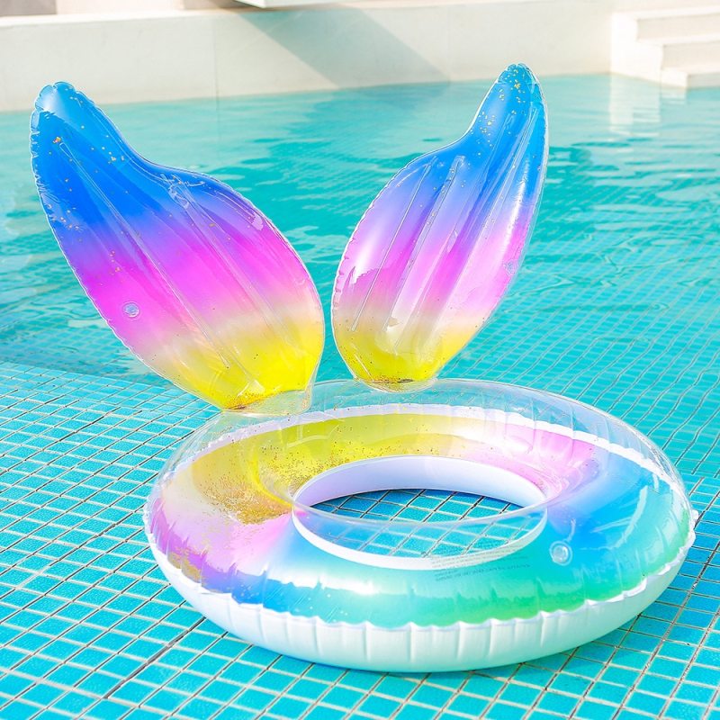 Rainbow Glitter Crown Inflatable Swim Ring โ photo 2