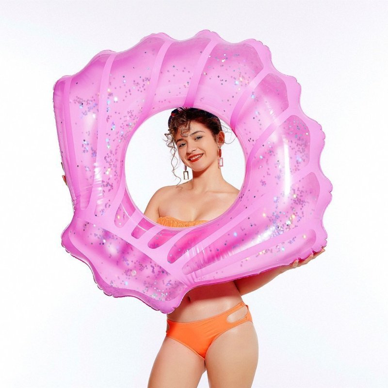 Glitter Seashell Inflatable Swim Ring