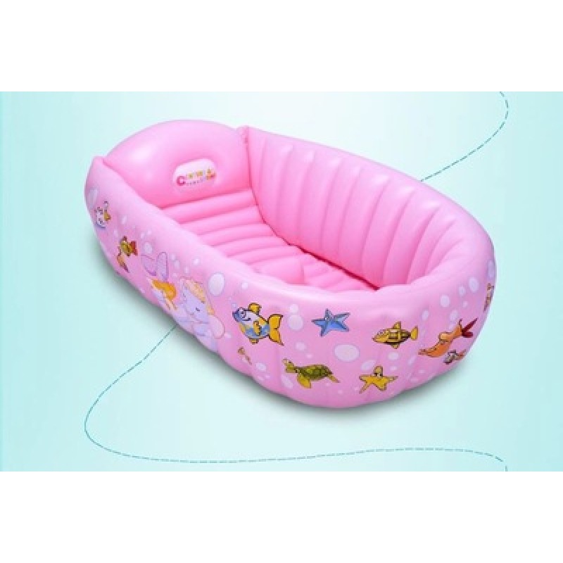 Inflatable Baby Bath Tub with Ocean Print โ photo 2