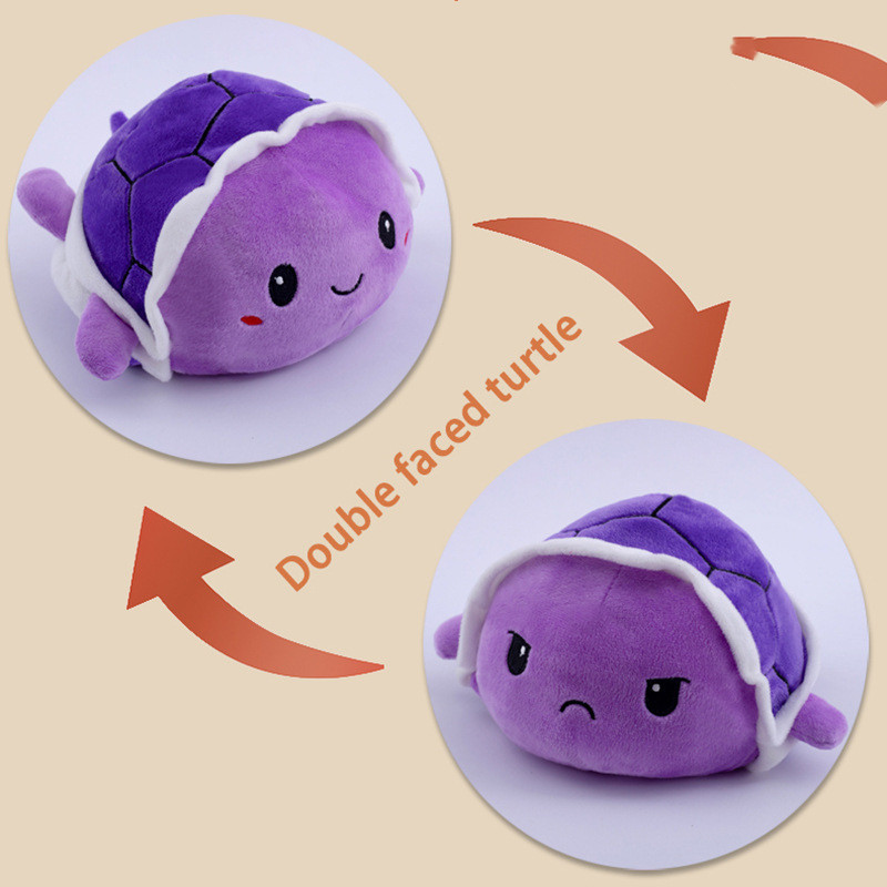 Reversible Mood Turtle Plush, Pink โ photo 2