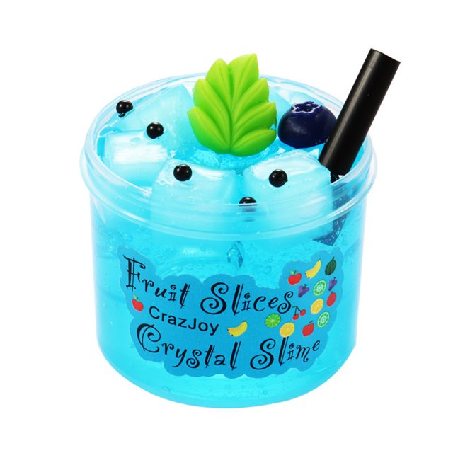 Blueberry Fruit Slices Crystal Slime