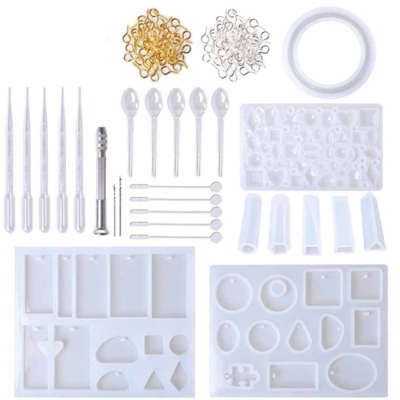 Resin Jewelry Making Kit with Molds & Tools