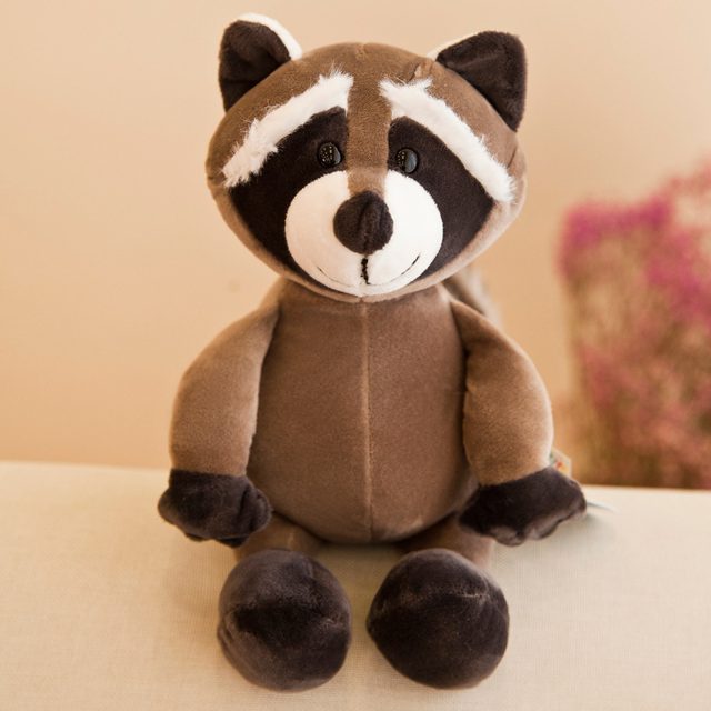 Sitting Raccoon Plush, 25cm