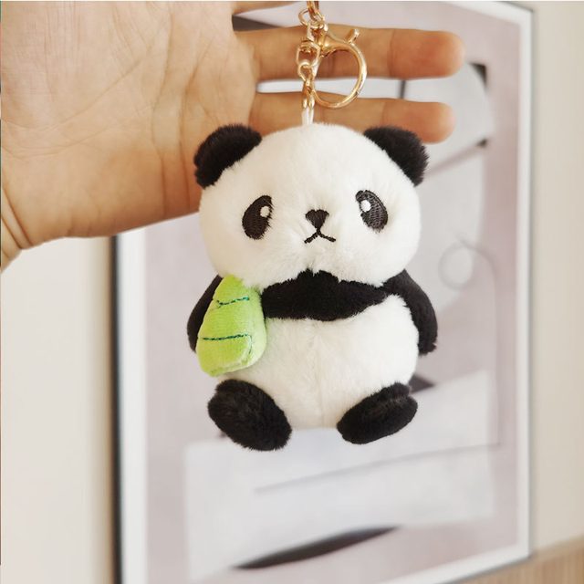 Panda With Frog Backpack Keychain Plush โ photo 4