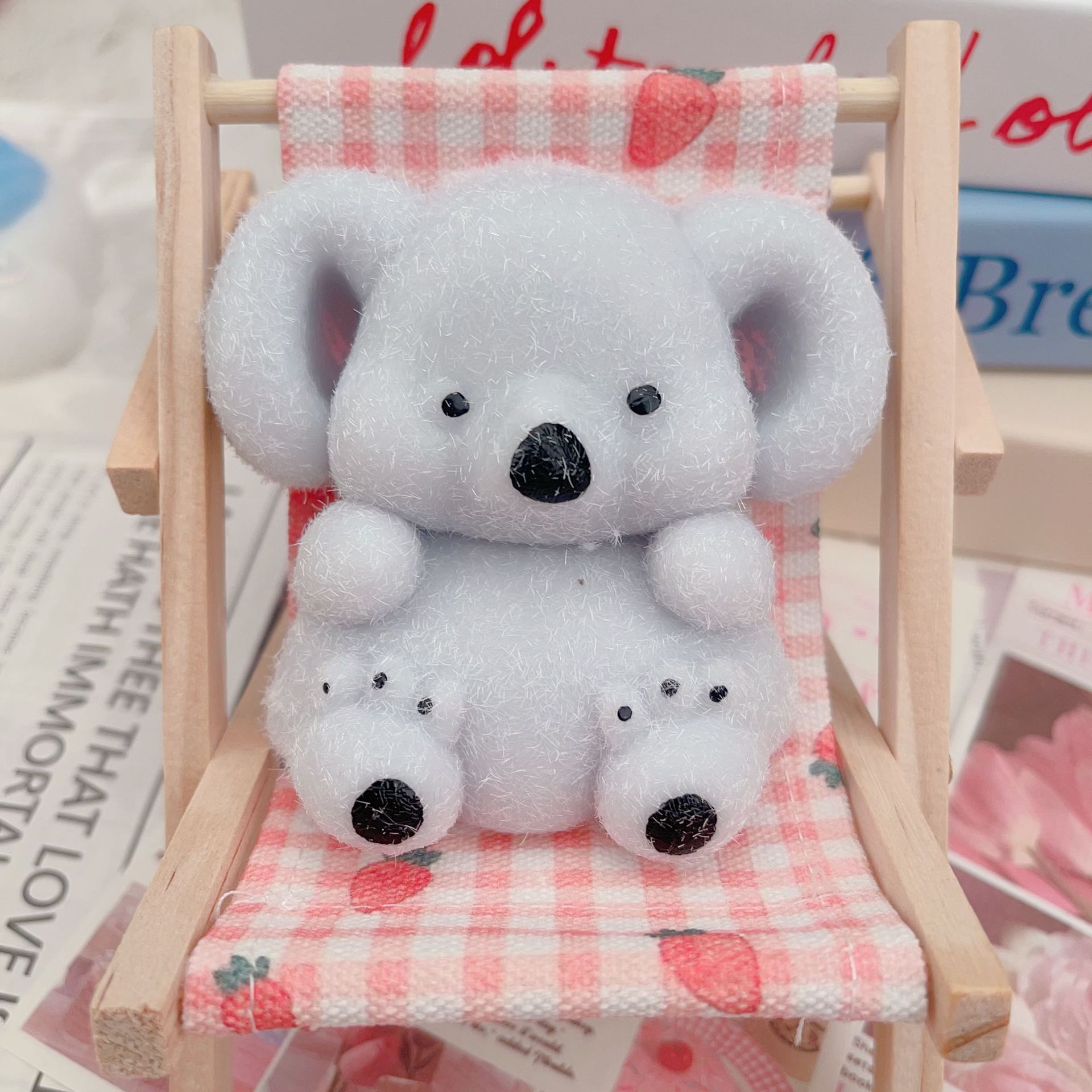 Fuzzy Flocked Baby Koala Figure โ photo 4