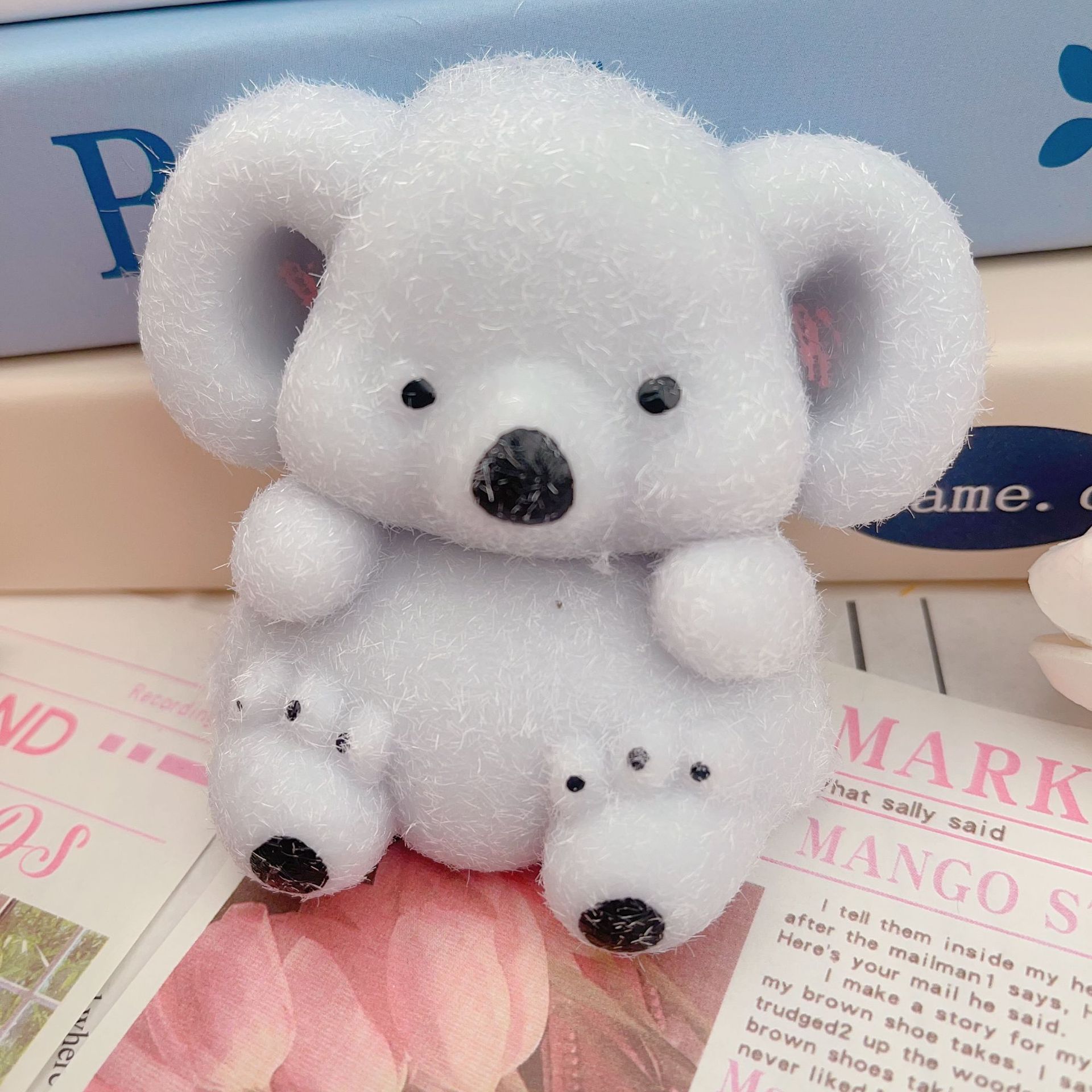 Fuzzy Flocked Baby Koala Figure โ photo 5