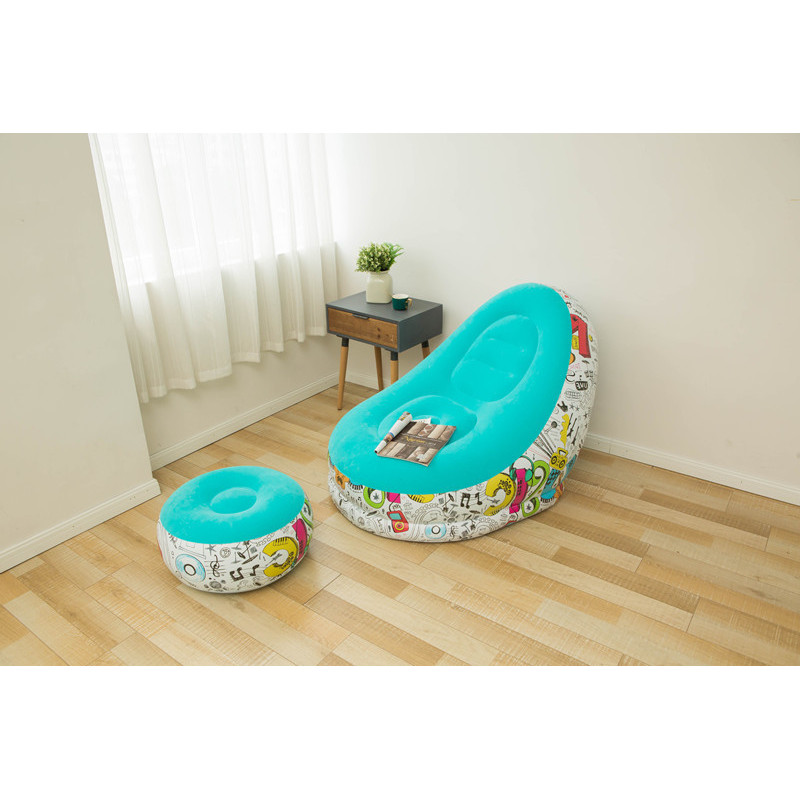 Inflatable Lounge Chair & Ottoman Set