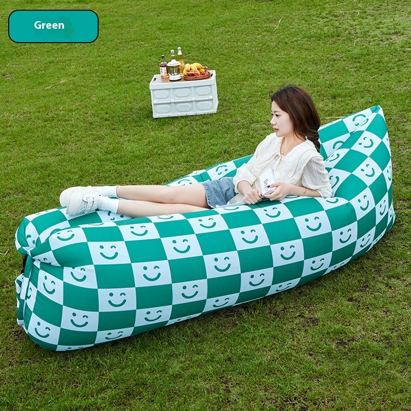 Inflatable Air Lounger Sofa, Smiley Print โ photo 2