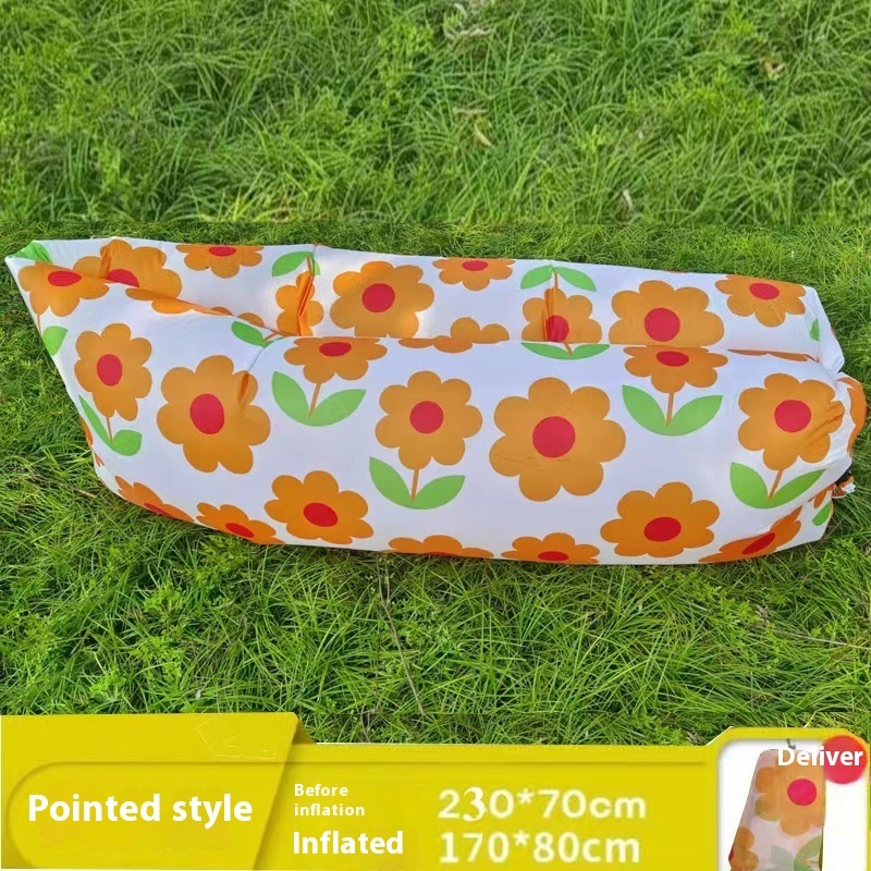 Inflatable Air Lounger Sofa, Smiley Print โ photo 5