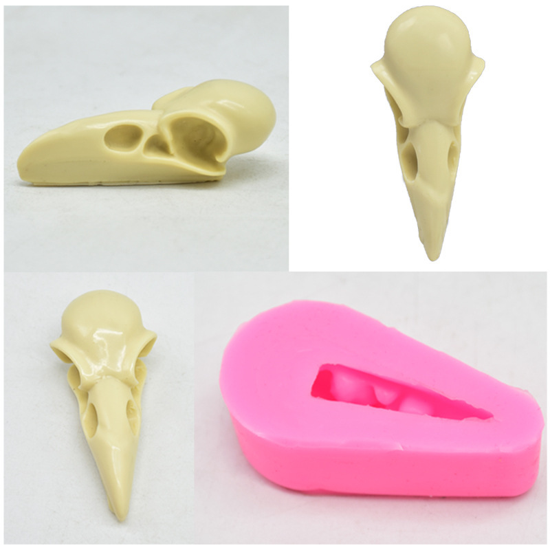 Bird Skull Silicone Mold for Clay & Resin