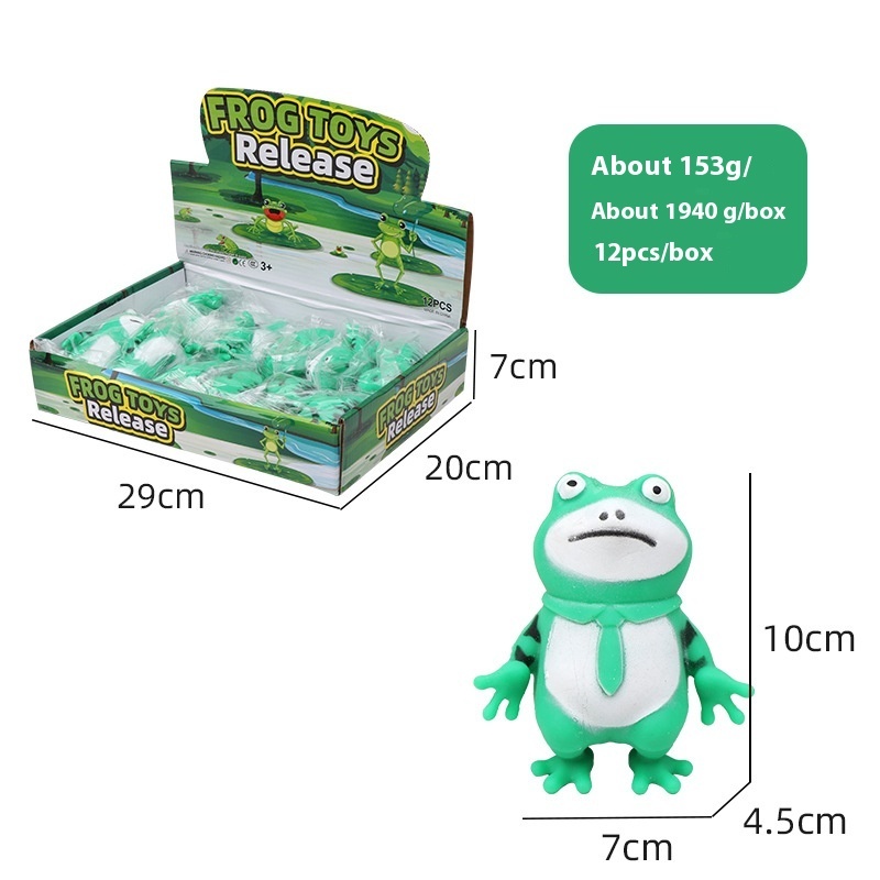 Tie-Wearing Stretch Frog Squishy โ photo 2