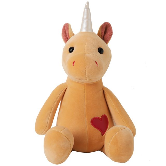 Caramel Heart Unicorn Plush