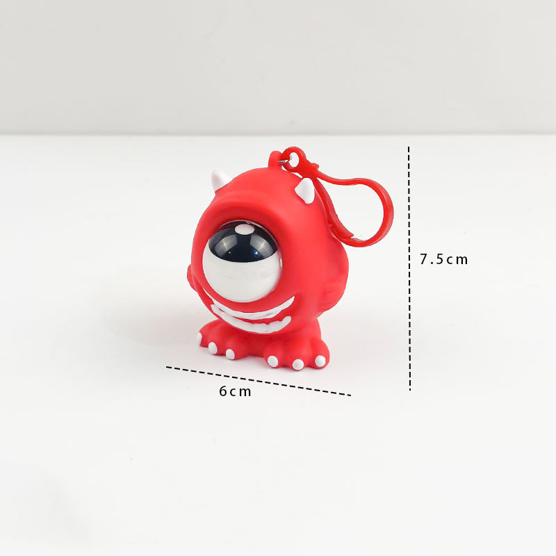 Pop-Eye Monster Squeeze Keychain