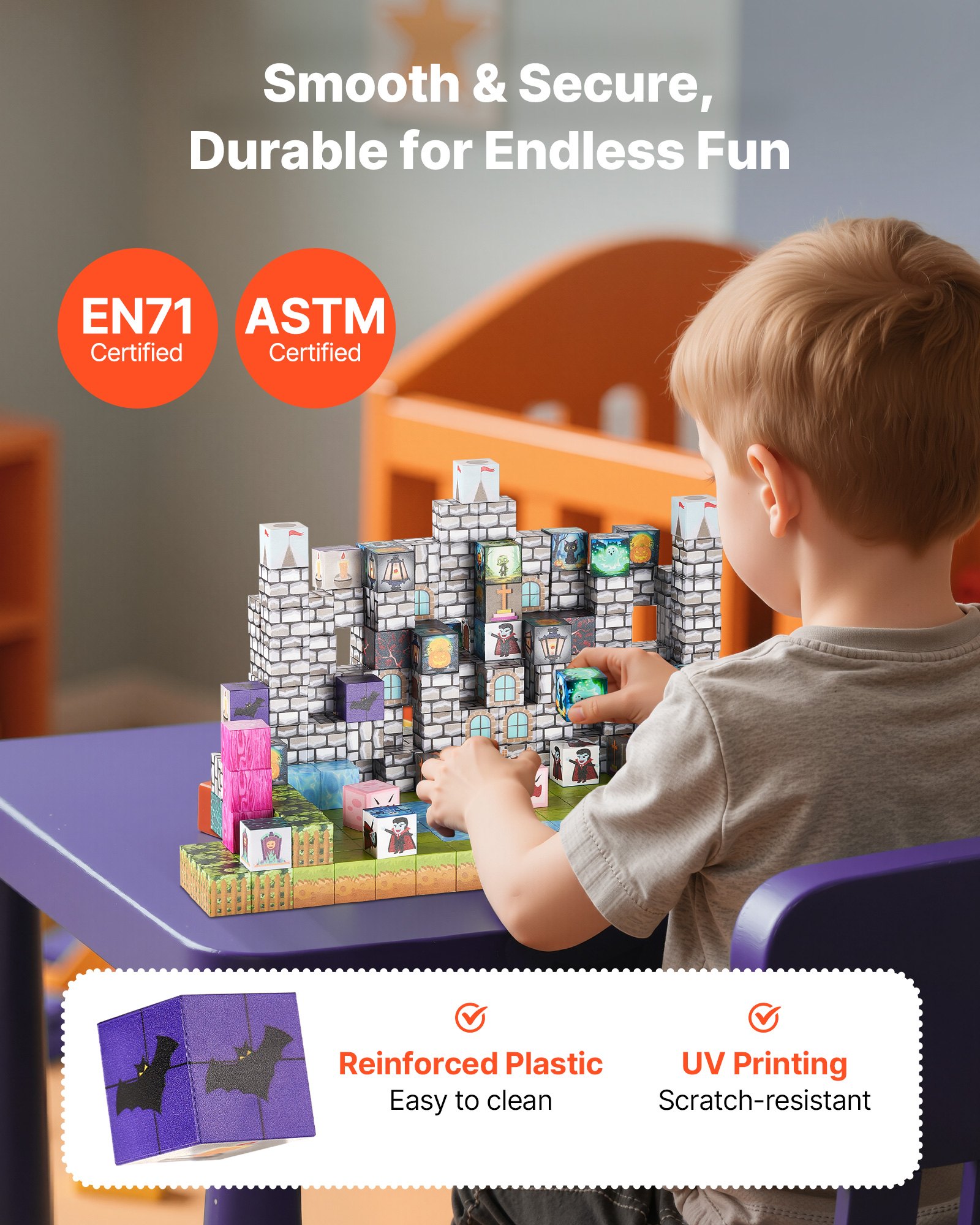 Magnetic Building Blocks, 100-Piece Spooky Set — photo 2