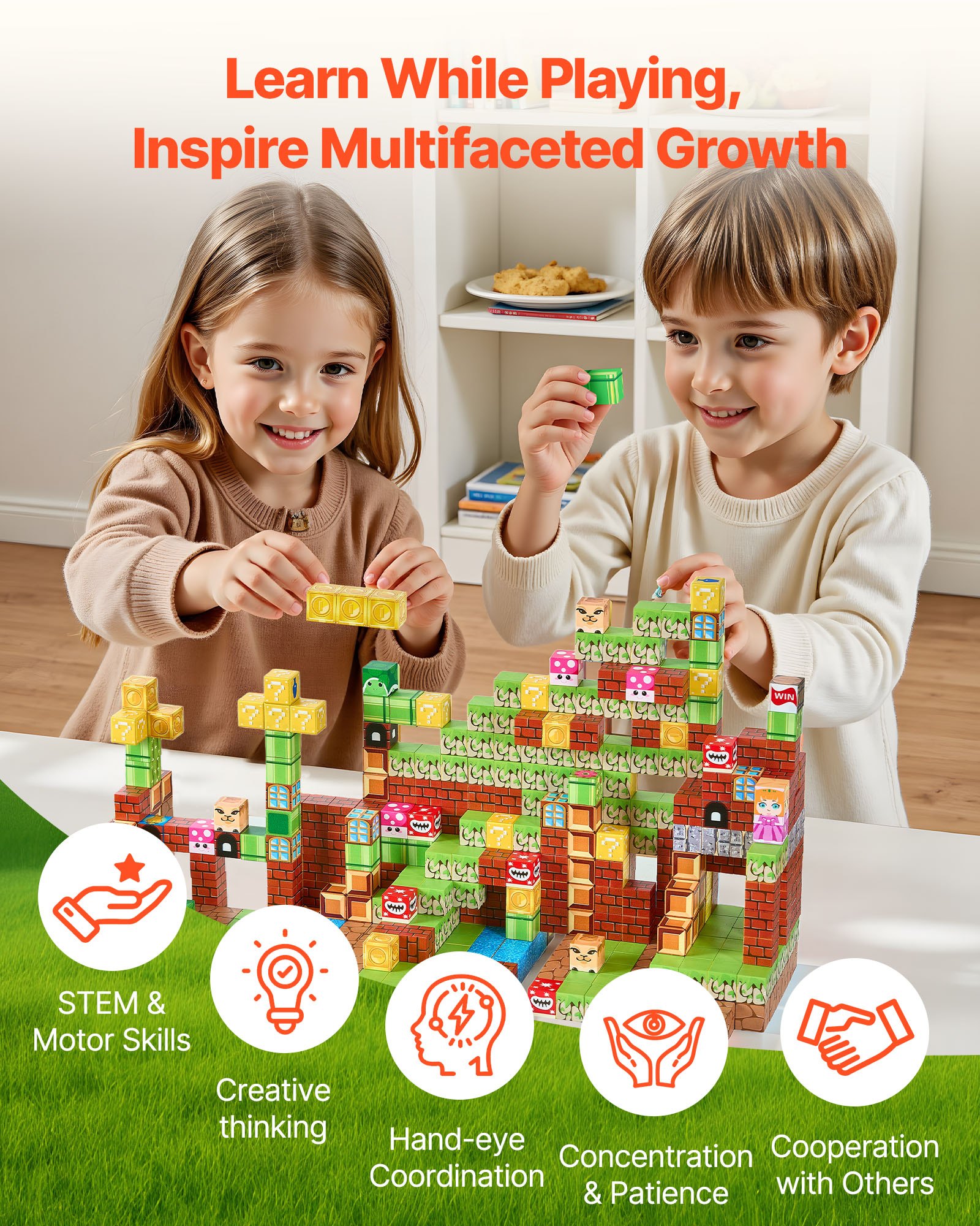 Magnetic Building Blocks 100-Piece Set — photo 4