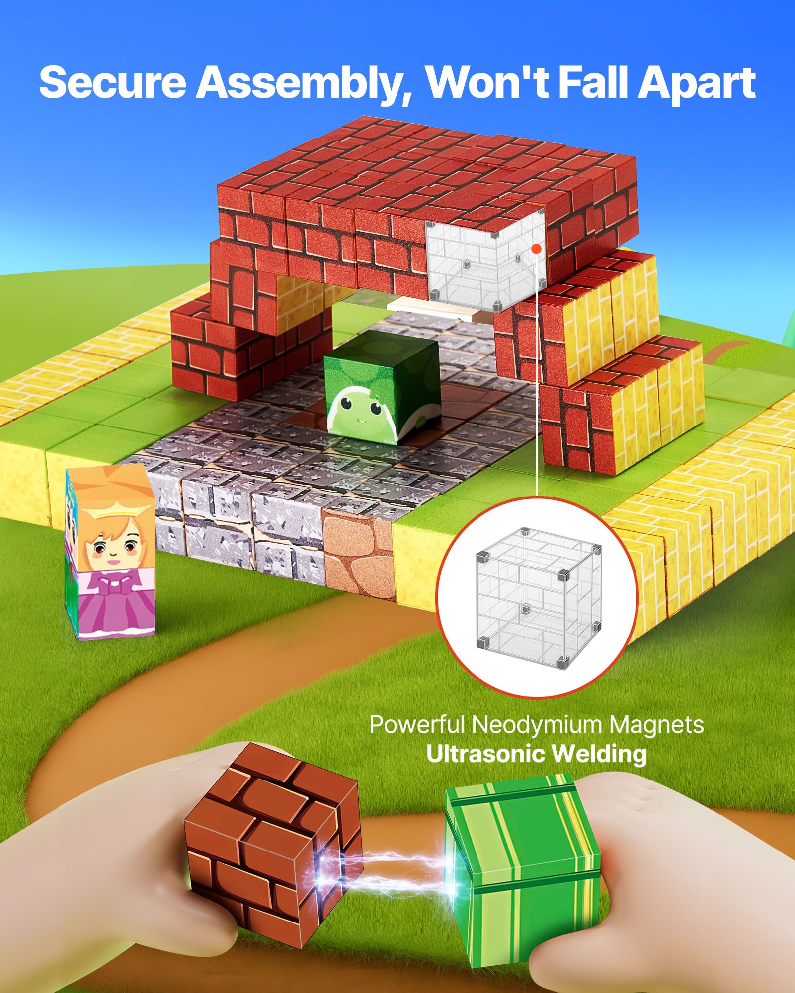 Magnetic Building Blocks 100-Piece Set — photo 3