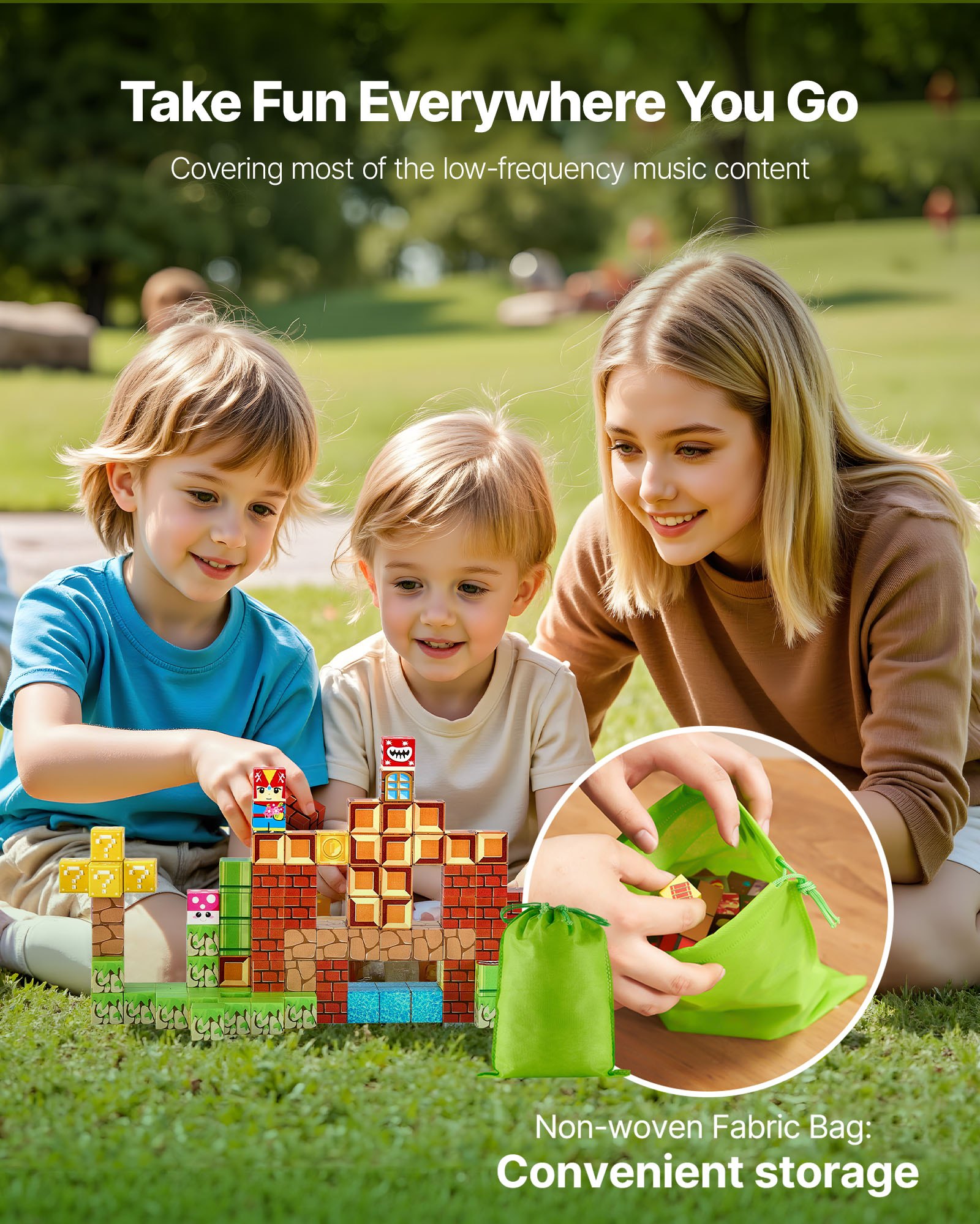 Magnetic Building Blocks 100-Piece Set โ photo 2