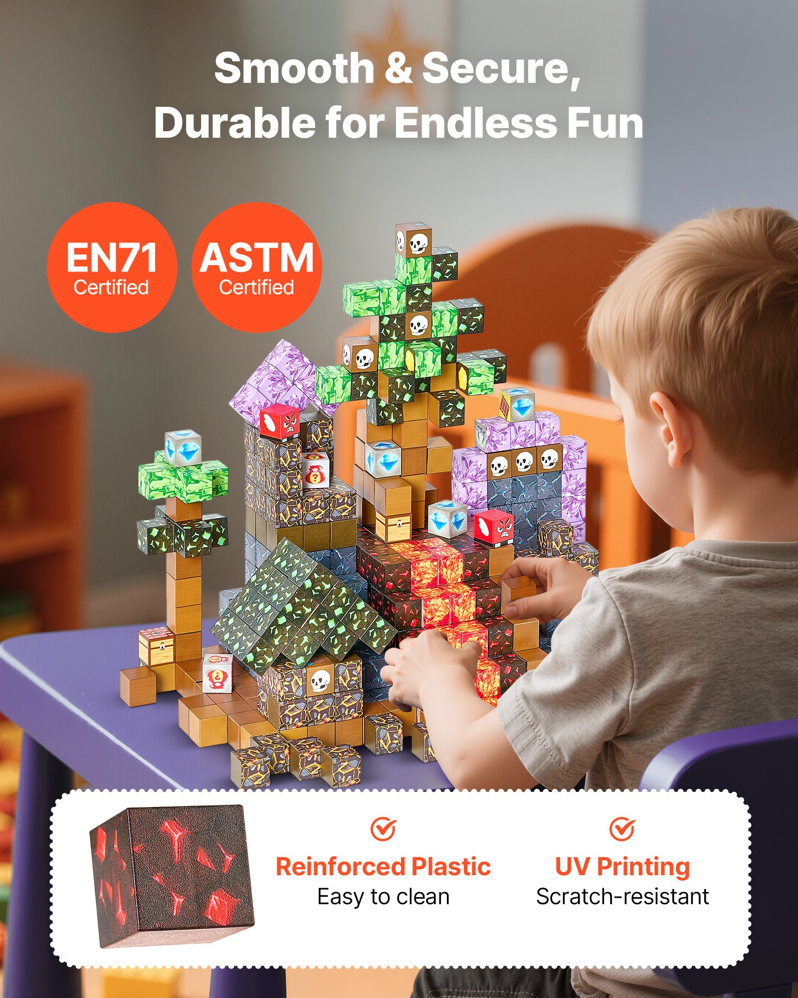 Magnetic Building Blocks 150-Piece Set โ photo 2