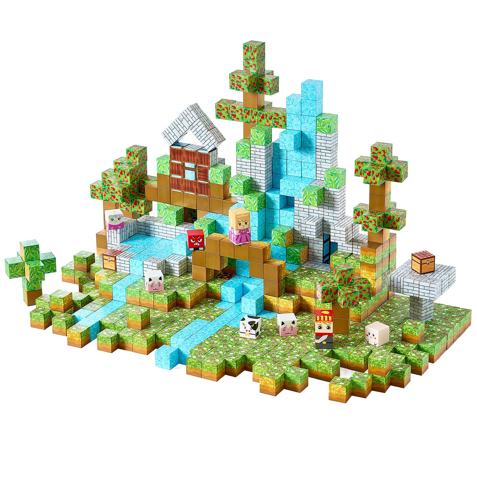 Magnetic Building Blocks, 150-Piece Forest Set