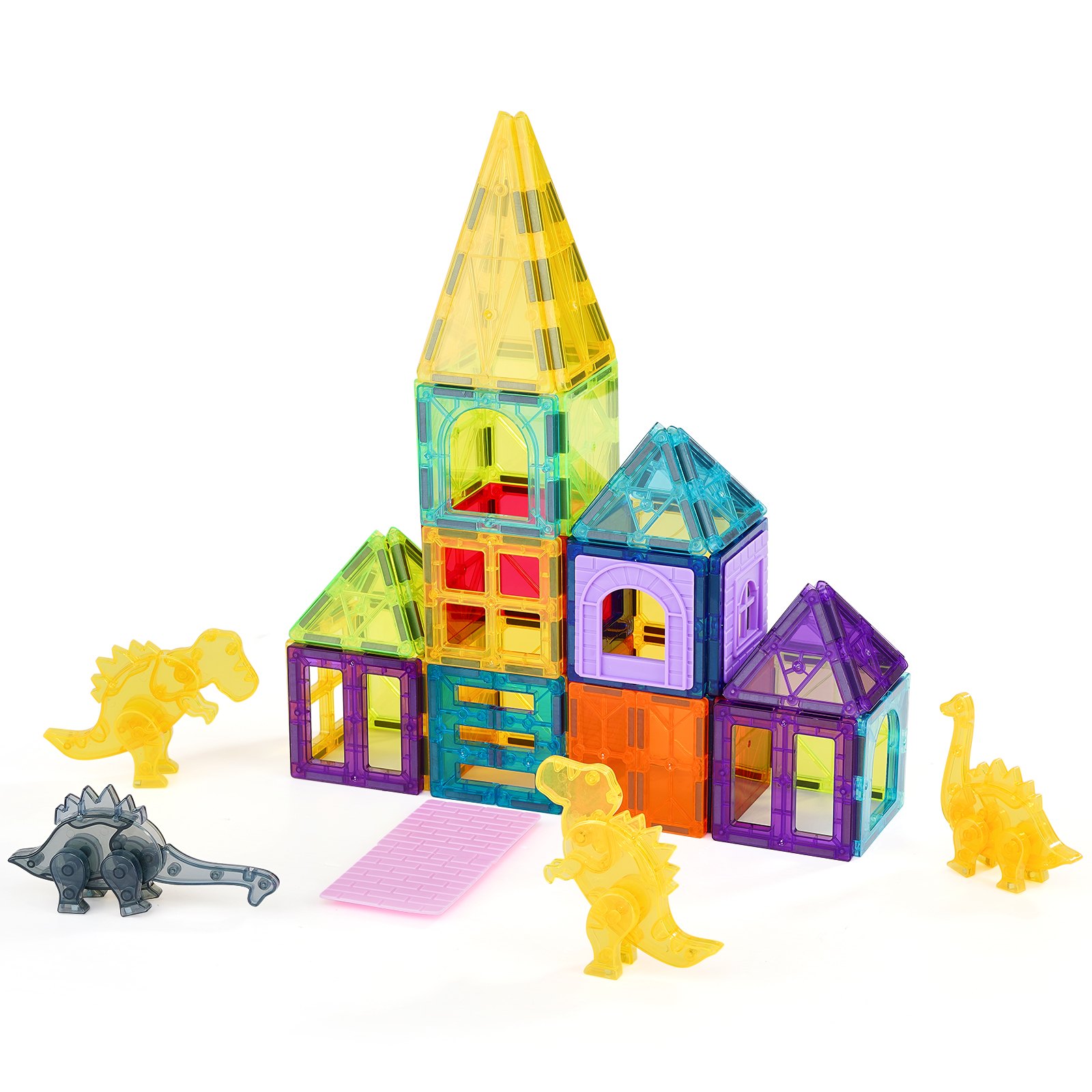 Magnetic Tiles 56-Piece Animal Set