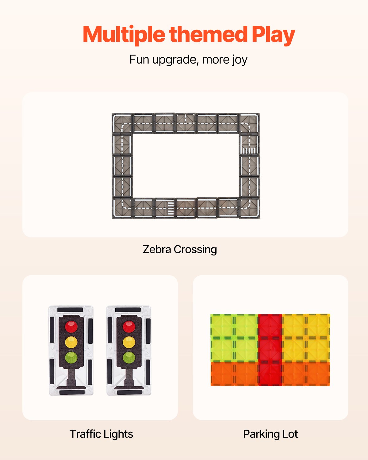 Magnetic Road Building Tiles, 56-Piece Set — photo 4
