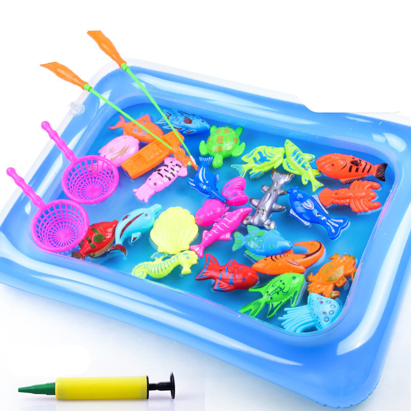Magnetic Fishing Bath Toy Set with Rods & Nets — photo 2