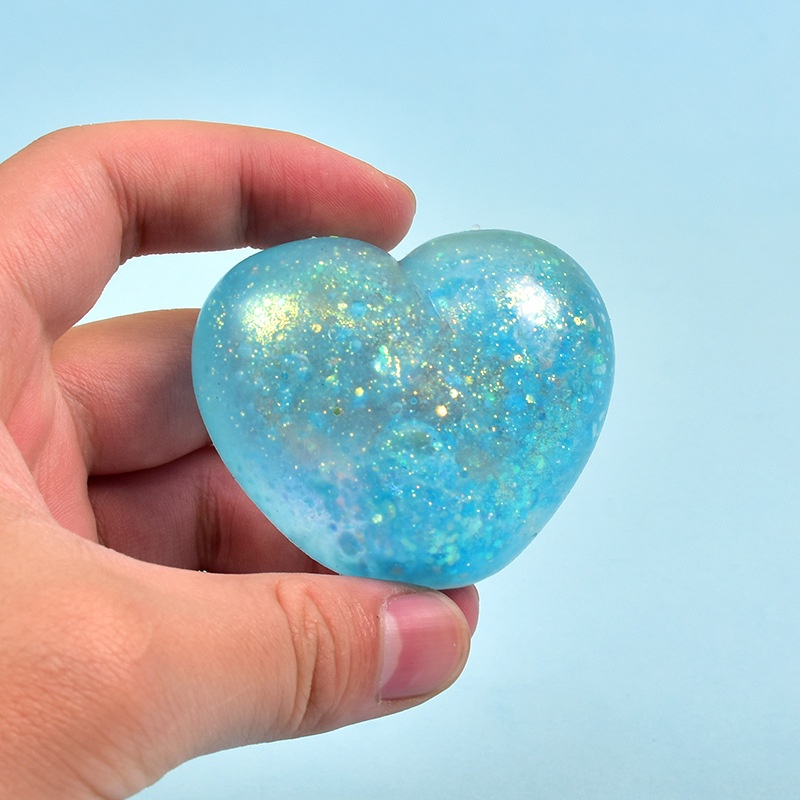 Glitter Galaxy Heart Squeeze Ball