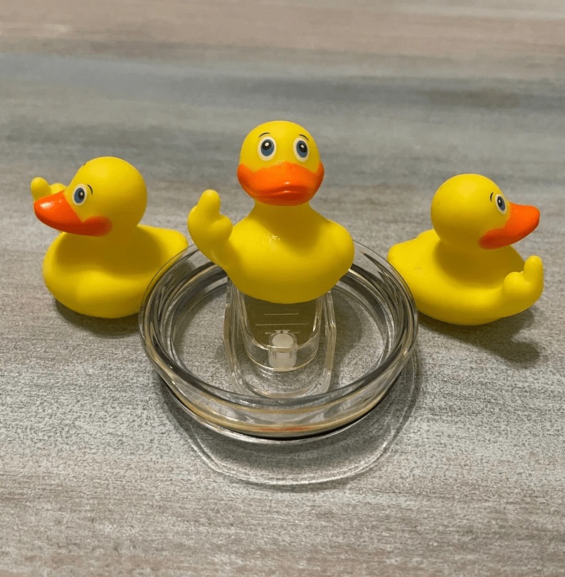 Flicking Finger Yellow Duck Novelty Toy
