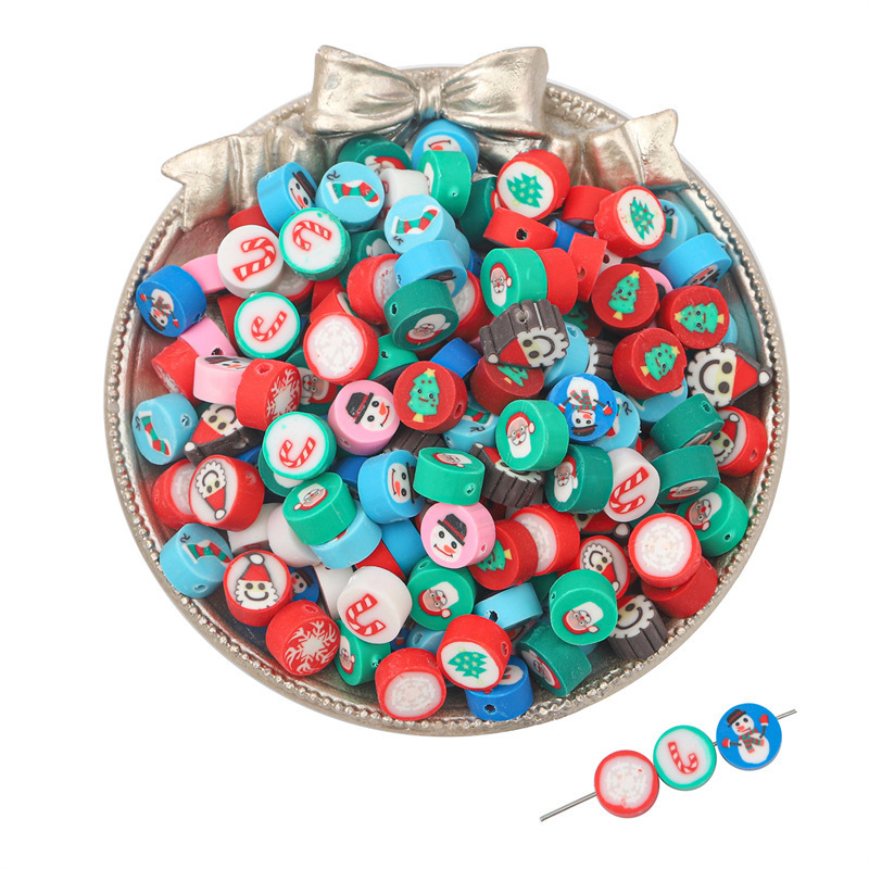 Peppermint Candy Polymer Clay Slice Beads โ photo 5