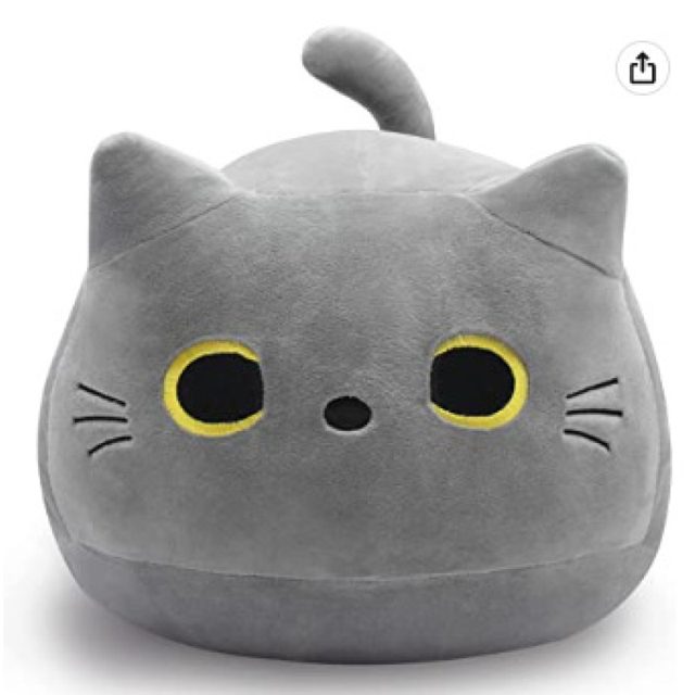 Chonky Gray Cat Pillow Plush โ photo 5