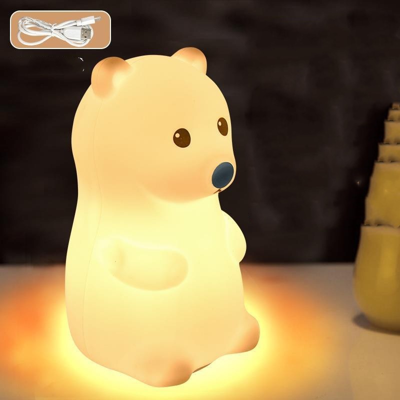 Silicone Polar Bear Night Light (USB Rechargeable)