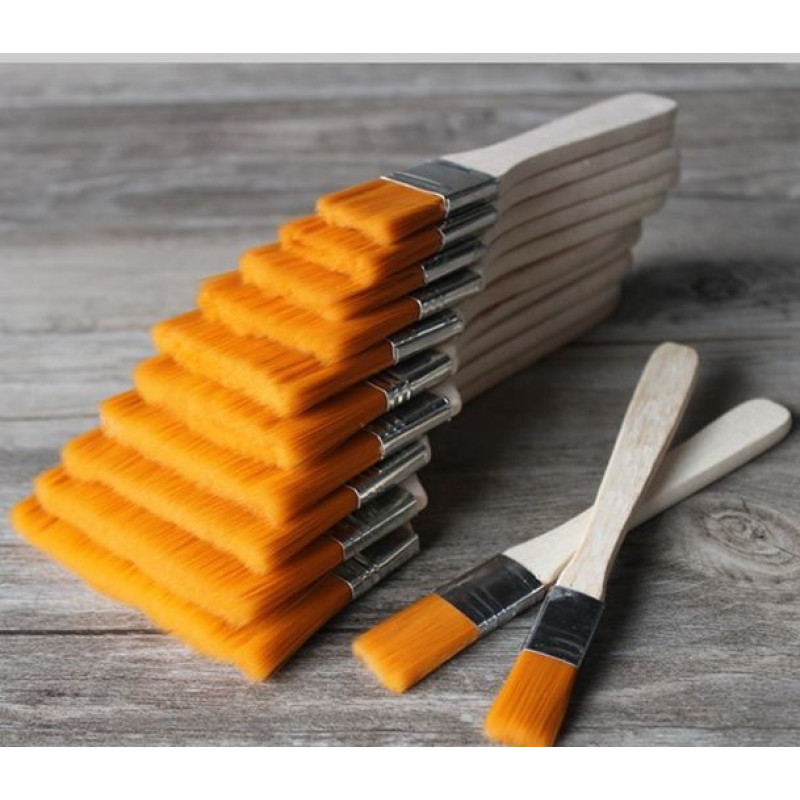 Nylon Bristle Flat Paint Brush Set — photo 2