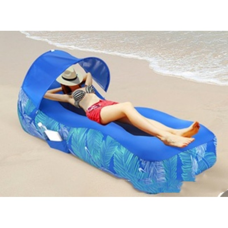 Inflatable Beach Lounger with Sun Canopy