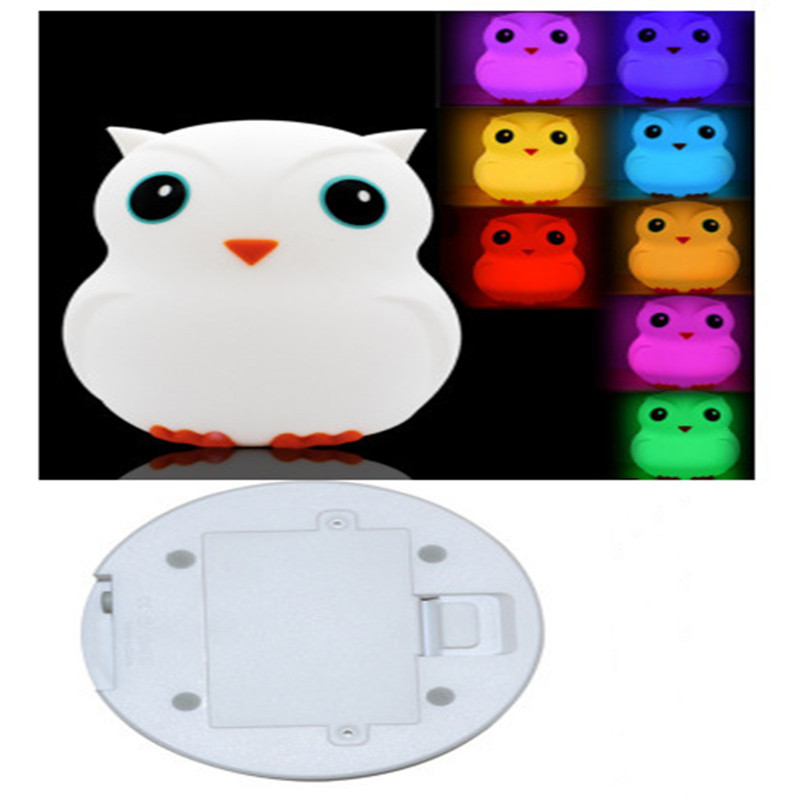 Owl Color-Changing Silicone Night Light