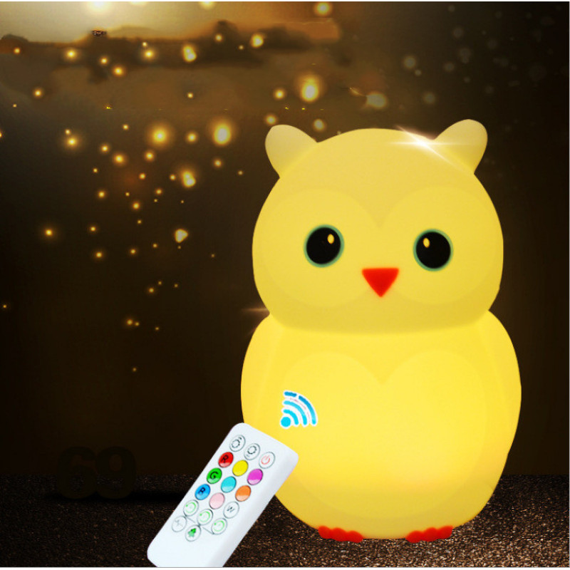 Owl Color-Changing Silicone Night Light — photo 6