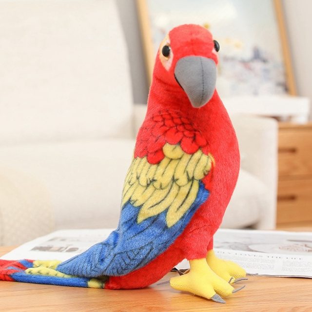 Realistic Scarlet Macaw Parrot Plush โ photo 2