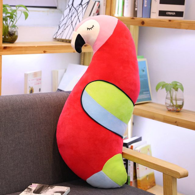 Sleepy Scarlet Macaw Parrot Pillow Plush โ photo 2
