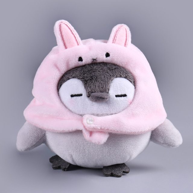 Penguin in a Bunny Hood Keychain Plush