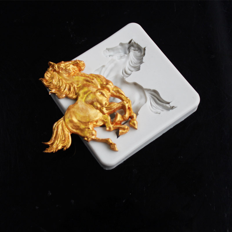 Galloping Horses Silicone Fondant & Clay Mold