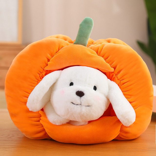 Puppy-in-a-Pumpkin Plush Bed โ photo 2