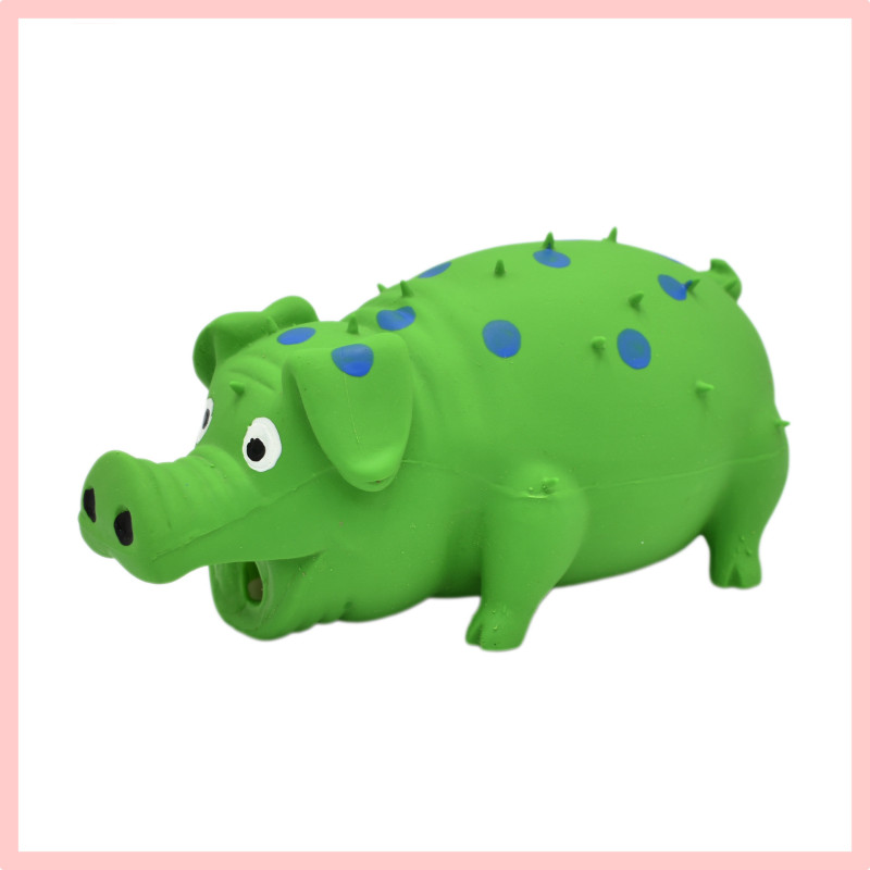 Squeaky Latex Spotted Pig Pet Toy — photo 3
