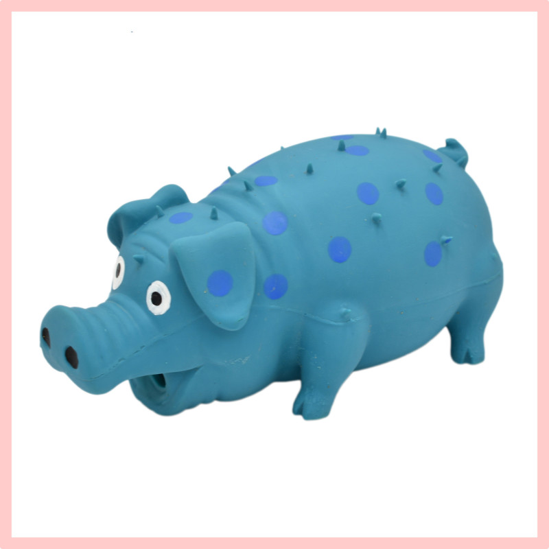 Squeaky Latex Spotted Pig Pet Toy — photo 5