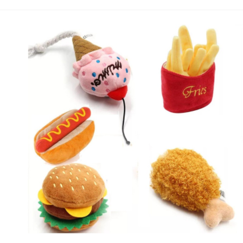 Fast-Food Plush Squeaky Toy Set — photo 3