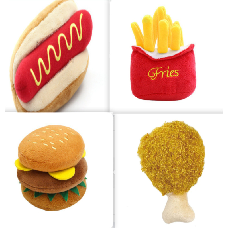 Fast-Food Plush Squeaky Toy Set — photo 2