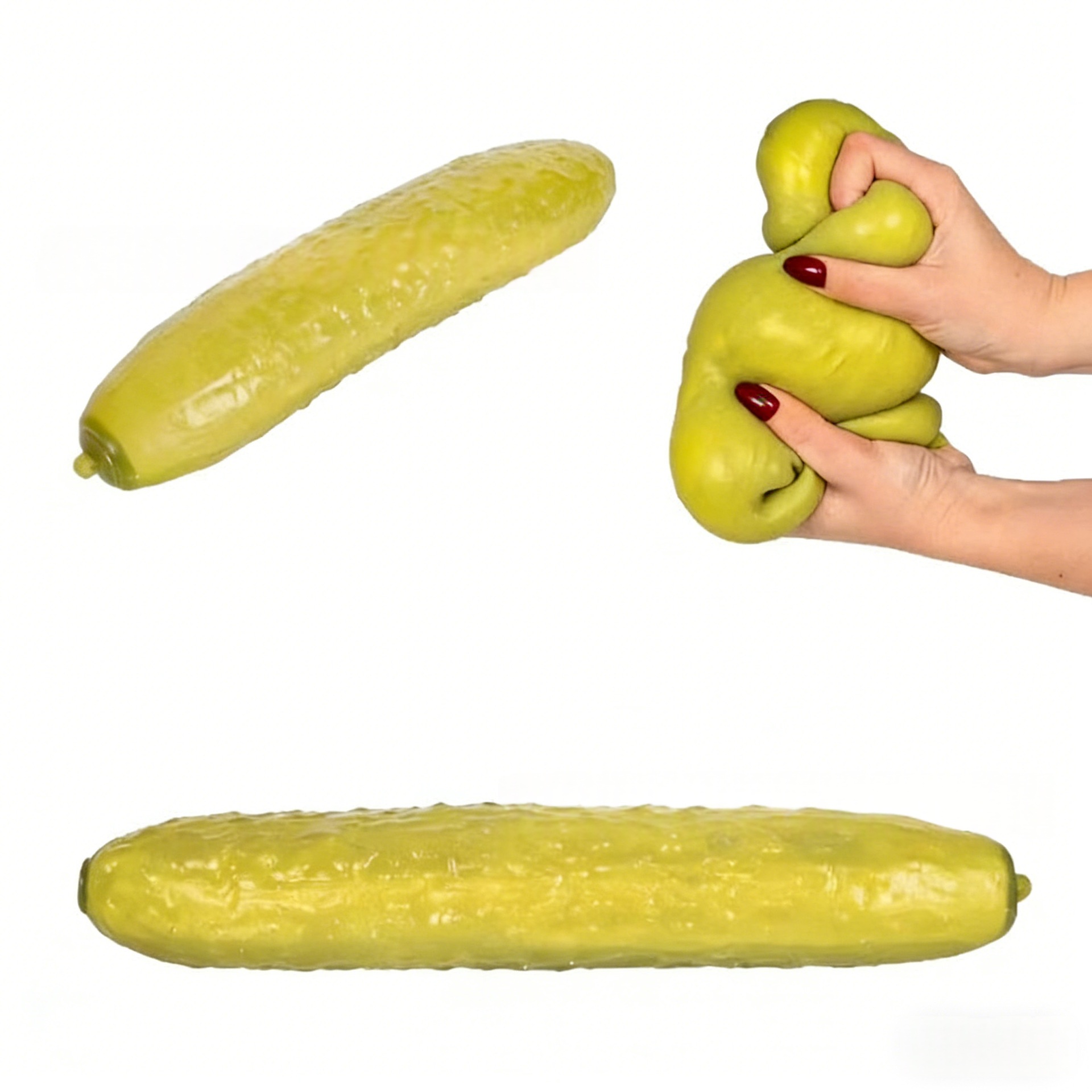 Pickle-Shaped Squeeze Stress Toy