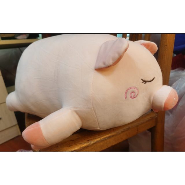 Sleepy Roly-Poly Pig Plush Pillow