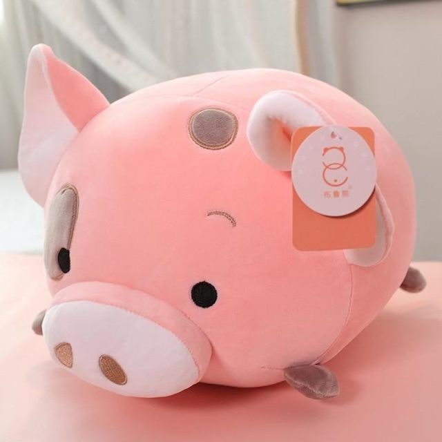 Chubby Pink Piggy Loaf Pillow Plush (45cm)