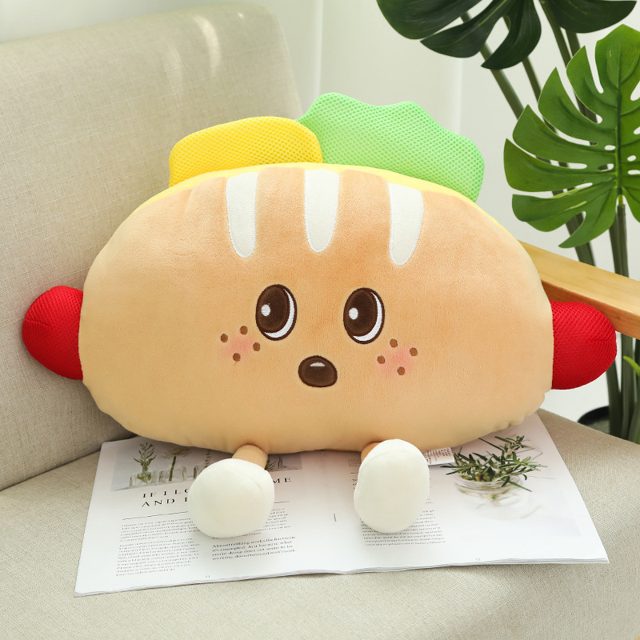 Smiley Hot Dog Plush Pillow โ photo 2
